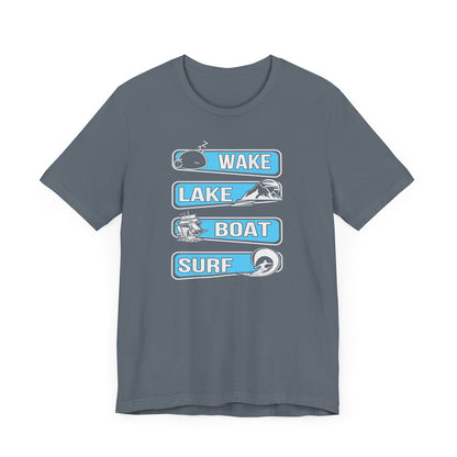 Wake, Lake, Boat, Surf