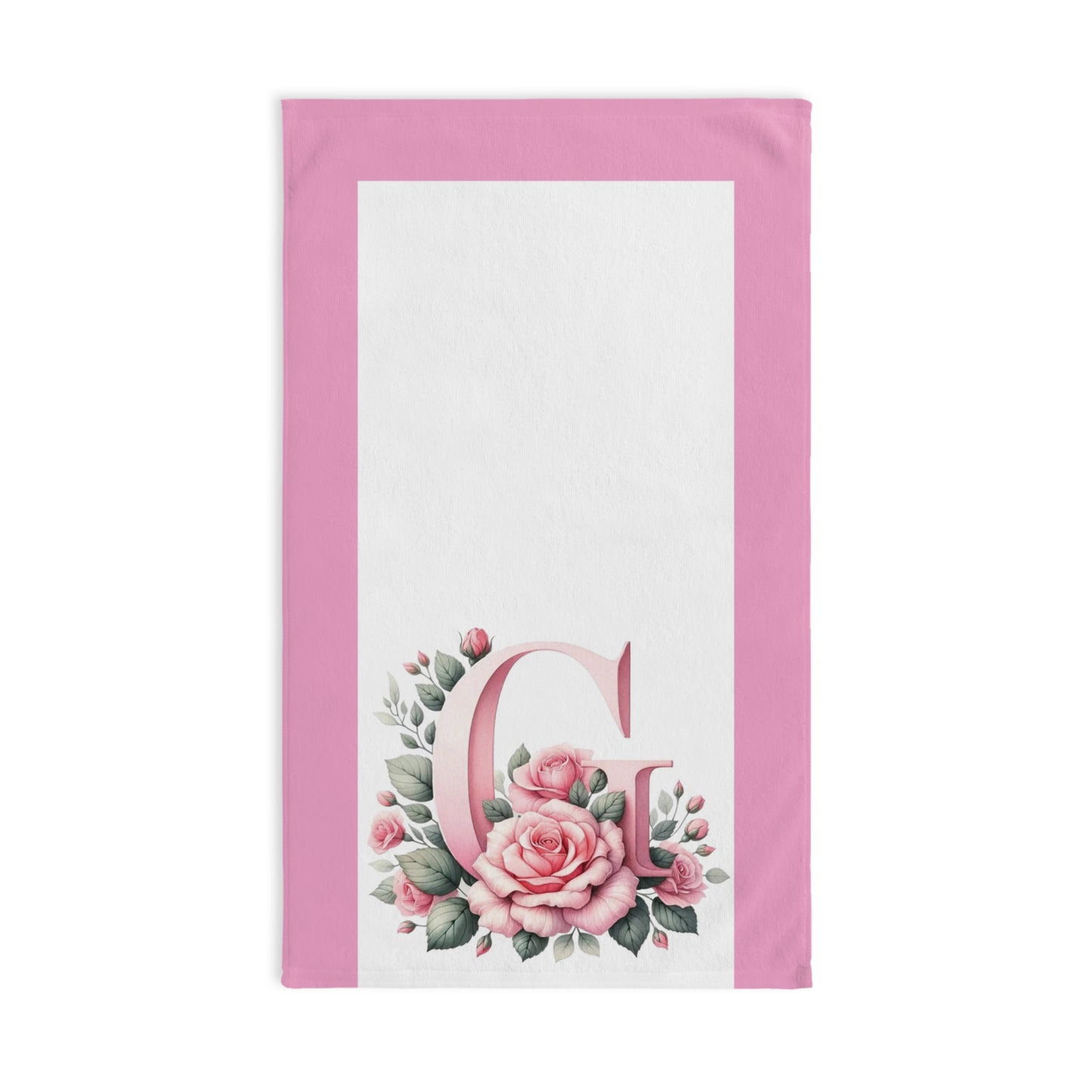 Alphabet Flowers Bathroom Hand Towel