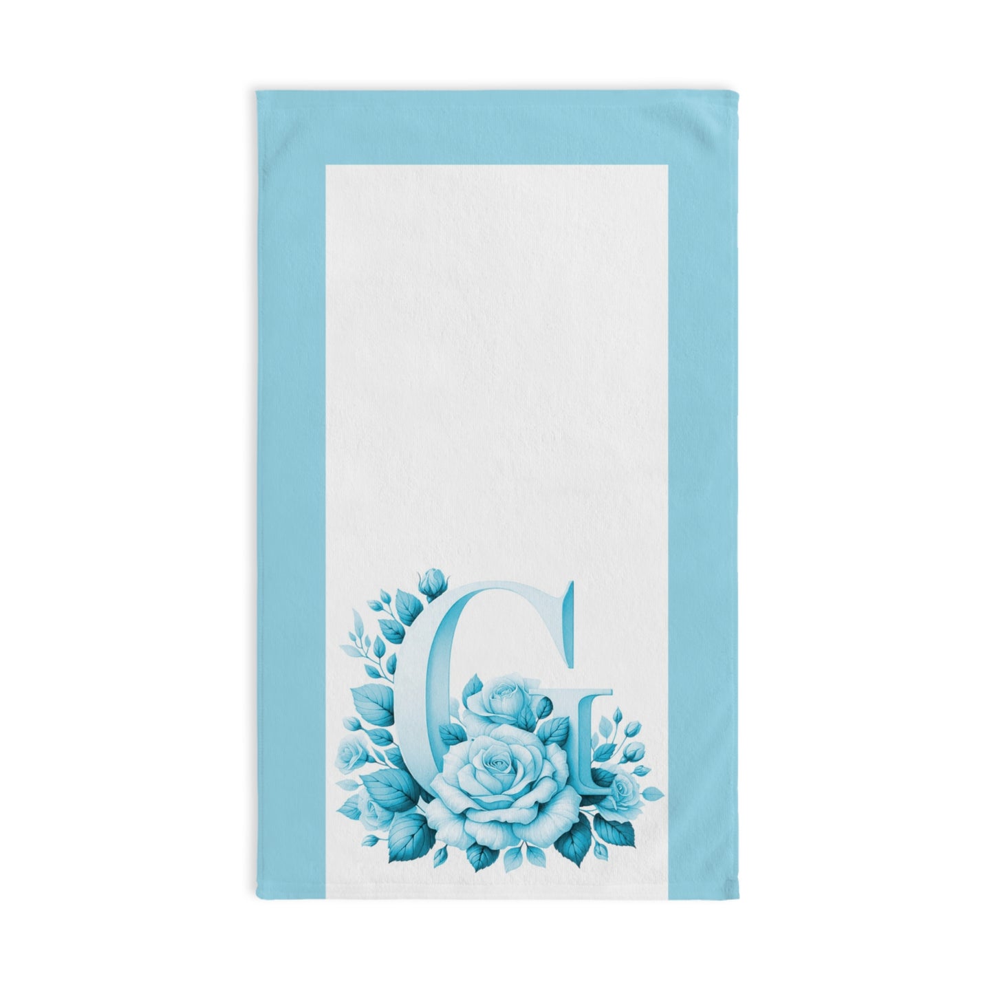 Alphabet Flowers Bathroom Hand Towel