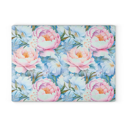 Floral Glass Cutting Board