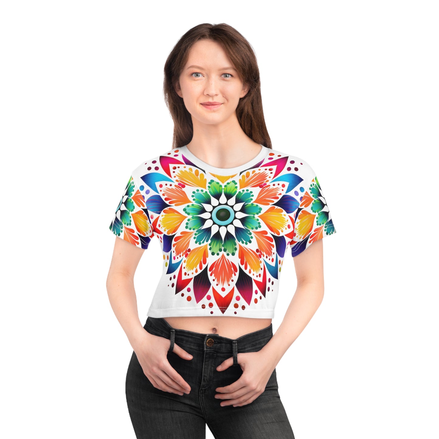 Mandala Art (AOP) Crop Tee