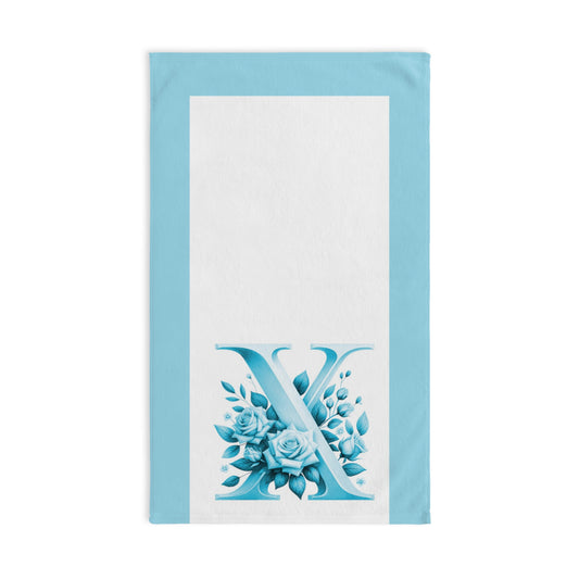 Alphabet Flowers Bathroom Hand Towel