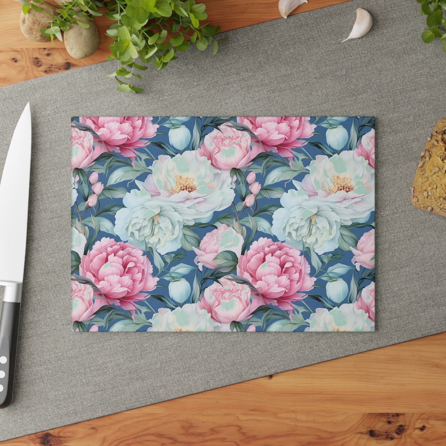 Floral Glass Cutting Board