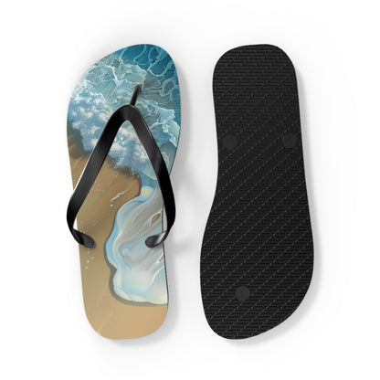 Sand Shore Ocean Waves  Flip-Flops