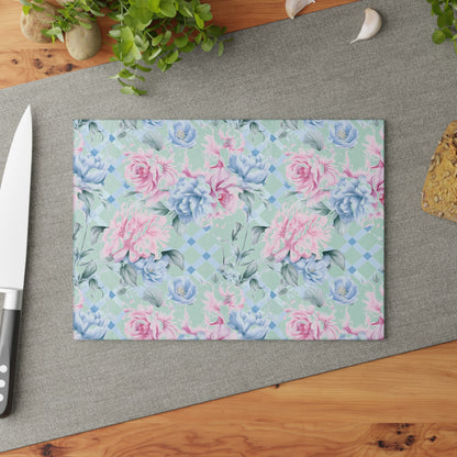 Floral Glass Cutting Board