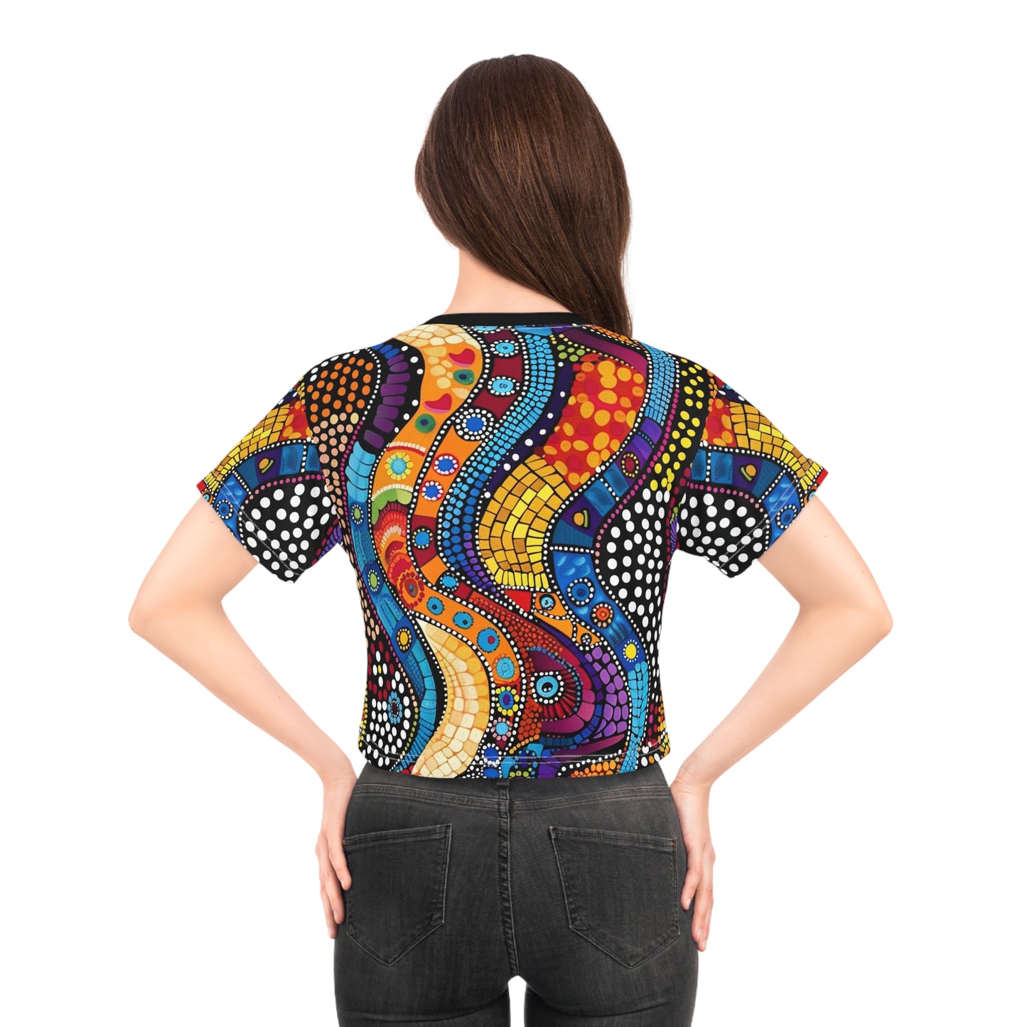 Aboriginal Art (AOP) Crop Tee