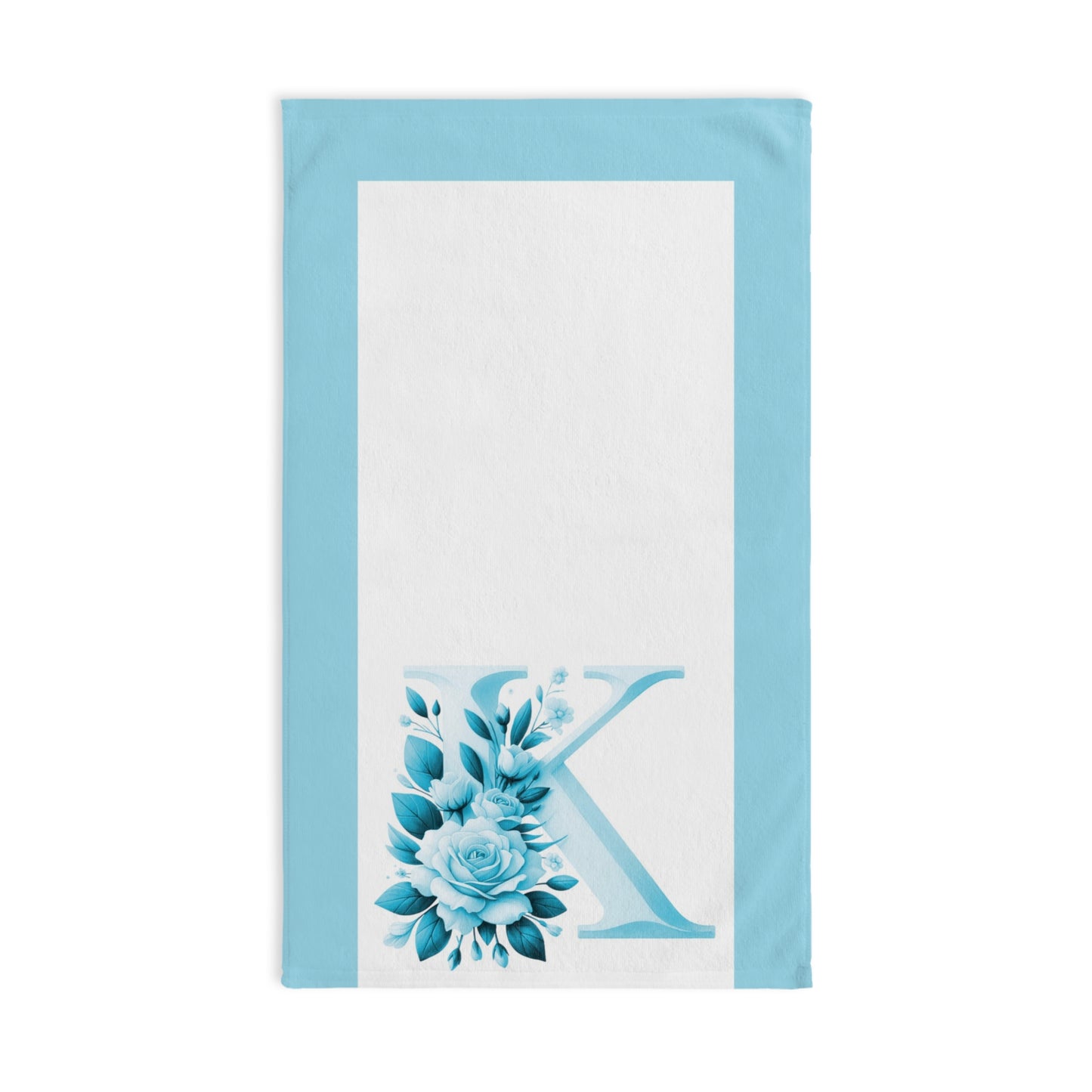 Alphabet Flowers Bathroom Hand Towel