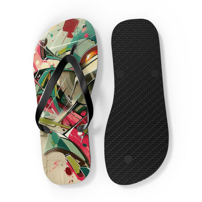 Graffiti Theme Flip-Flops