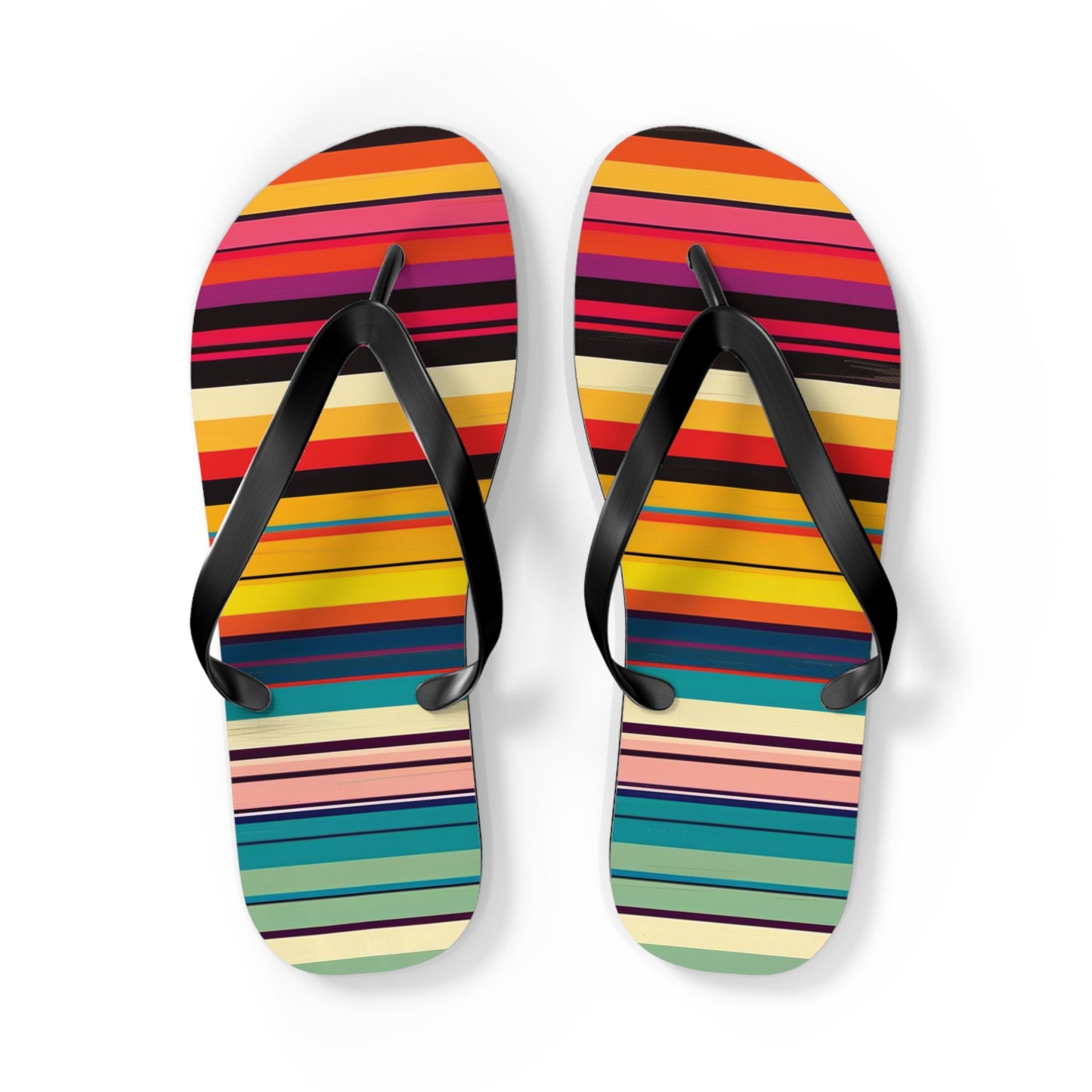 Colorful Stripes Flip-Flops