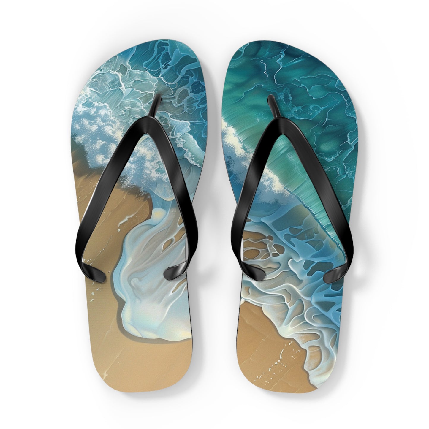 Sand Shore Ocean Waves  Flip-Flops