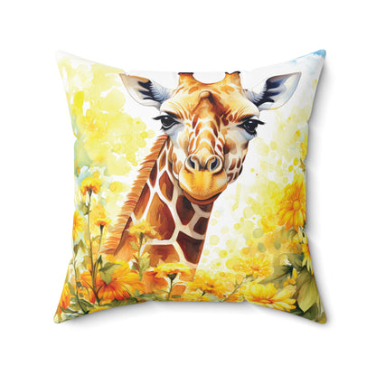 Animals Print Spun Polyester Square Pillow