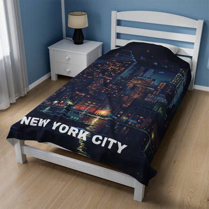 New York Velveteen Plush Blanket