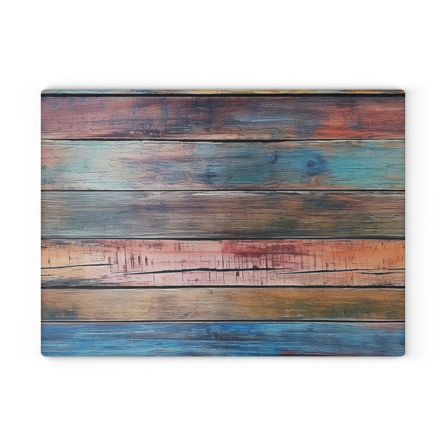 Wooden Print Glass Cutting Board