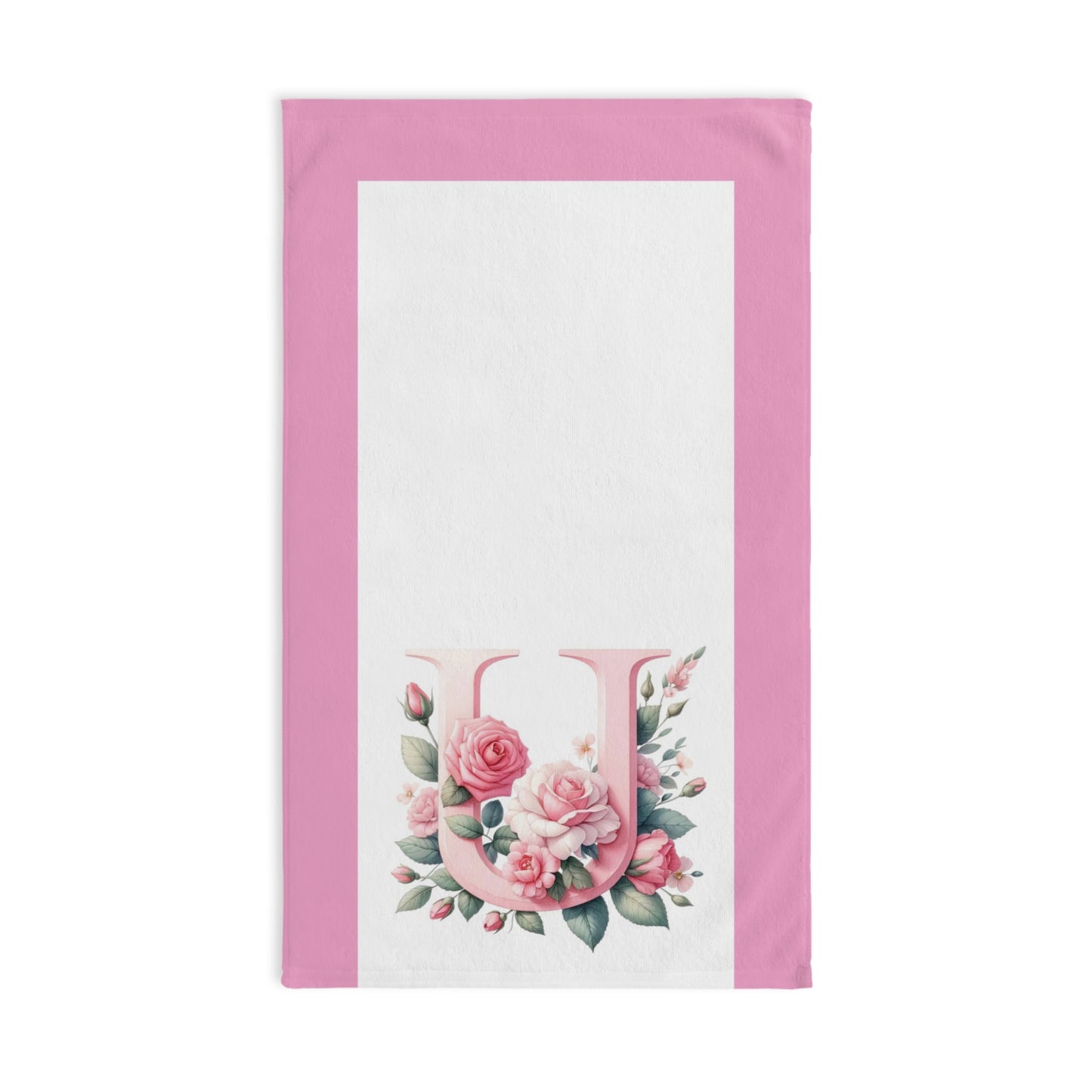 Alphabet Flowers Bathroom Hand Towel