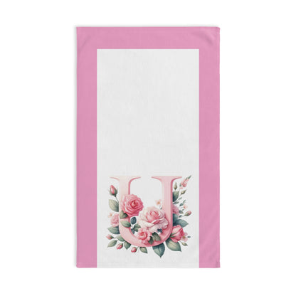 Alphabet Flowers Bathroom Hand Towel