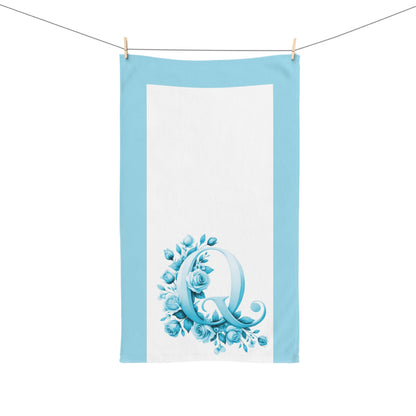 Alphabet Flowers Bathroom Hand Towel