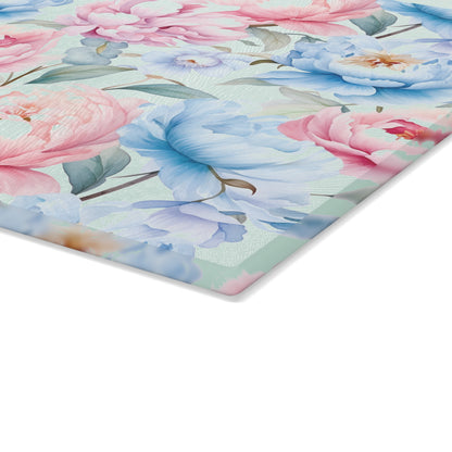 Floral Glass Cutting Board