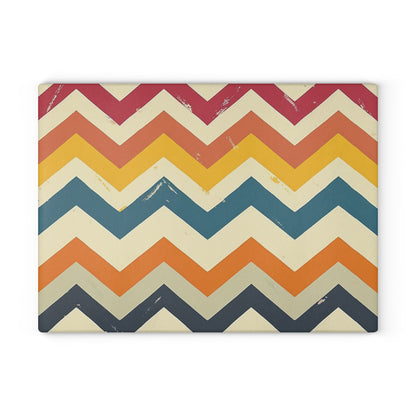 Chevron Print Glass Cutting Board