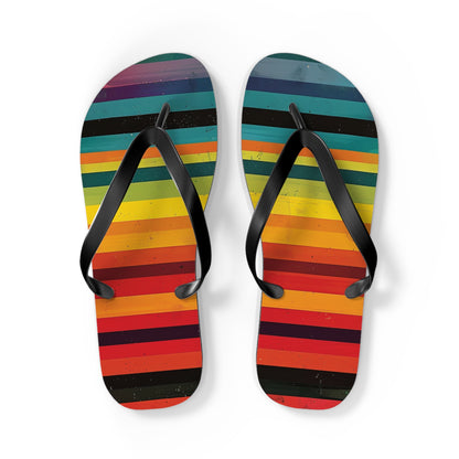 Colorful Stripes  Flip-Flops