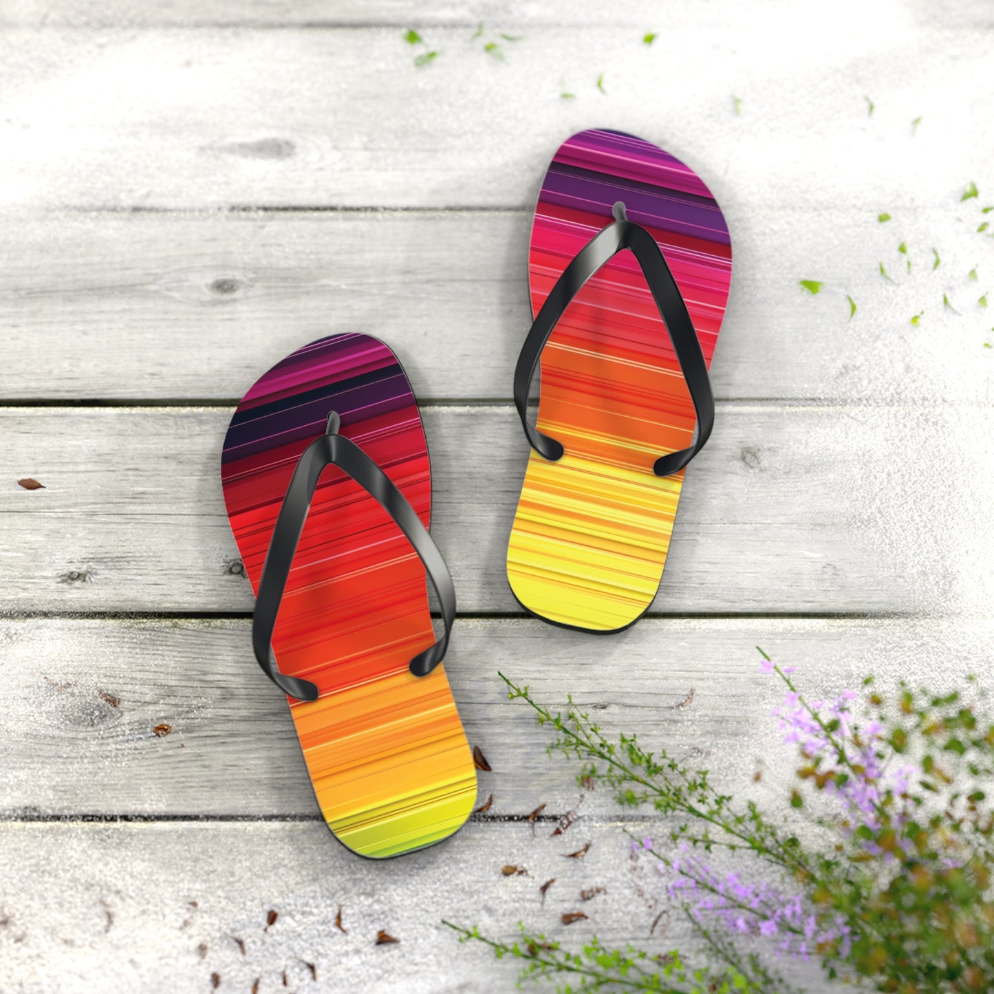 Colorful Stripes  Flip-Flops