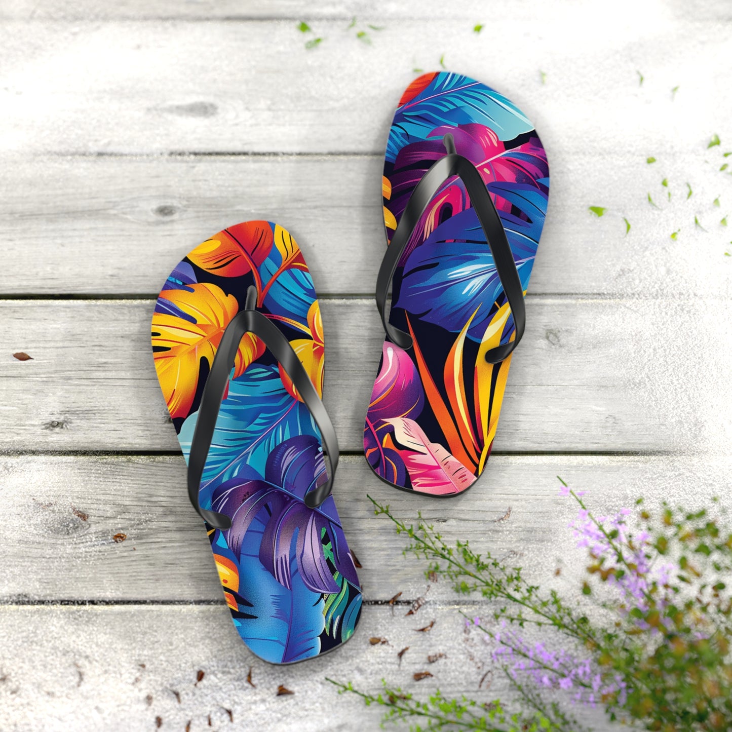 Abstract Tropics Pattern Flip-Flops