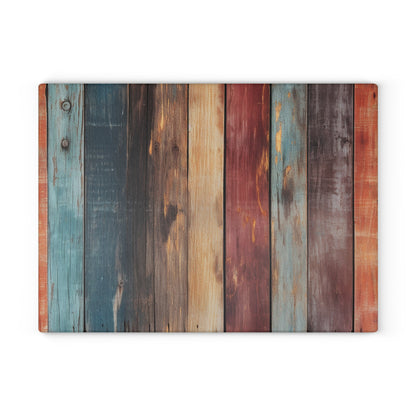 Wooden Print Glass Cutting Board