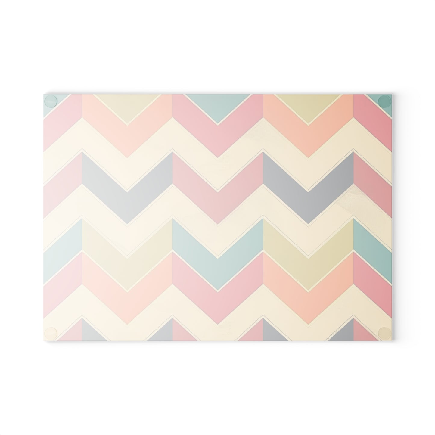 Chevron Print Glass Cutting Board