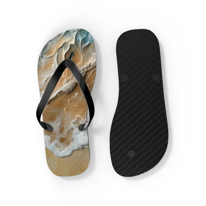 Sand Shore Ocean Waves Flip-Flops