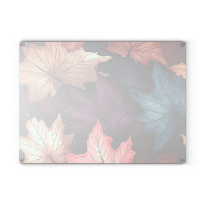 Autumn Floral Glass Cutting Board