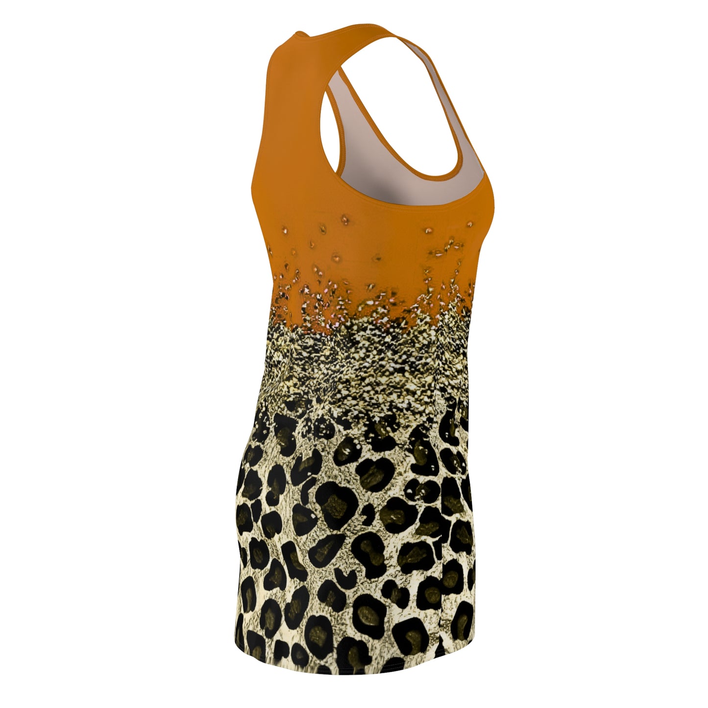 Leopard Pattern Women's Cut & Sew Racerback Dress