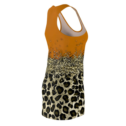 Leopard Pattern Women's Cut & Sew Racerback Dress