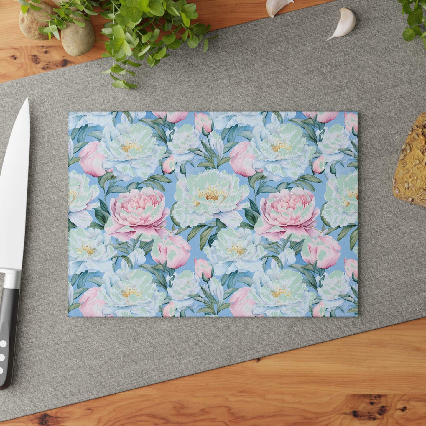 Floral Glass Cutting Board