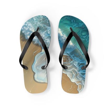 Sand Shore Ocean Waves  Flip-Flops