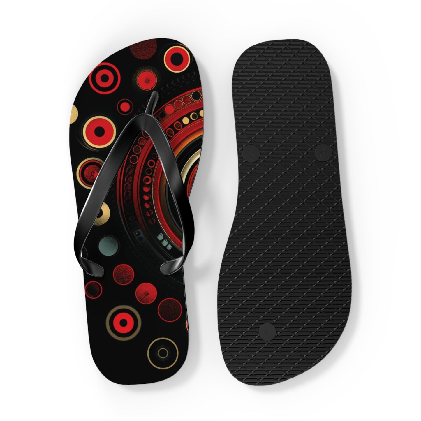 Abstract Decorative Circles  Flip-Flops