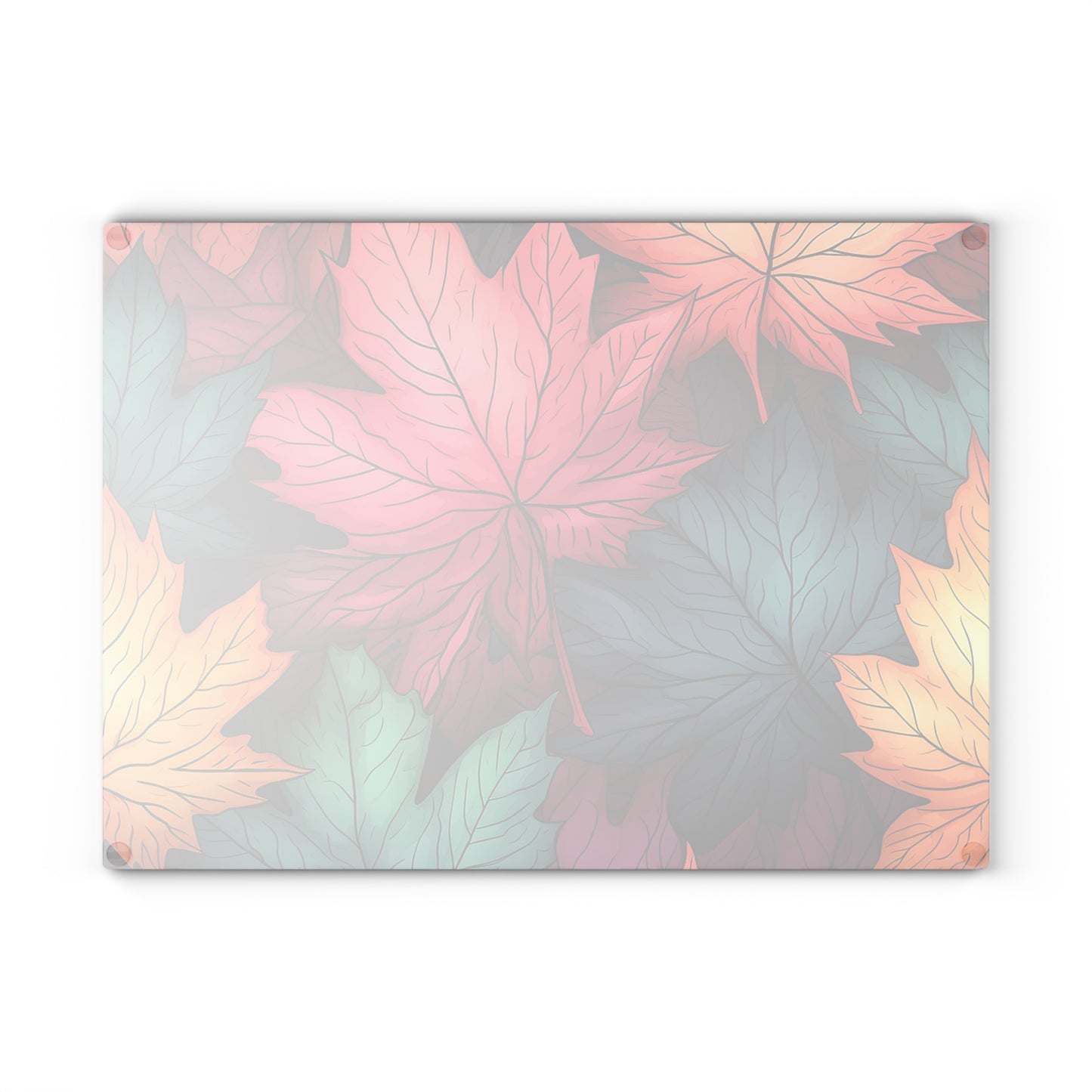 Autumn Floral Glass Cutting Board