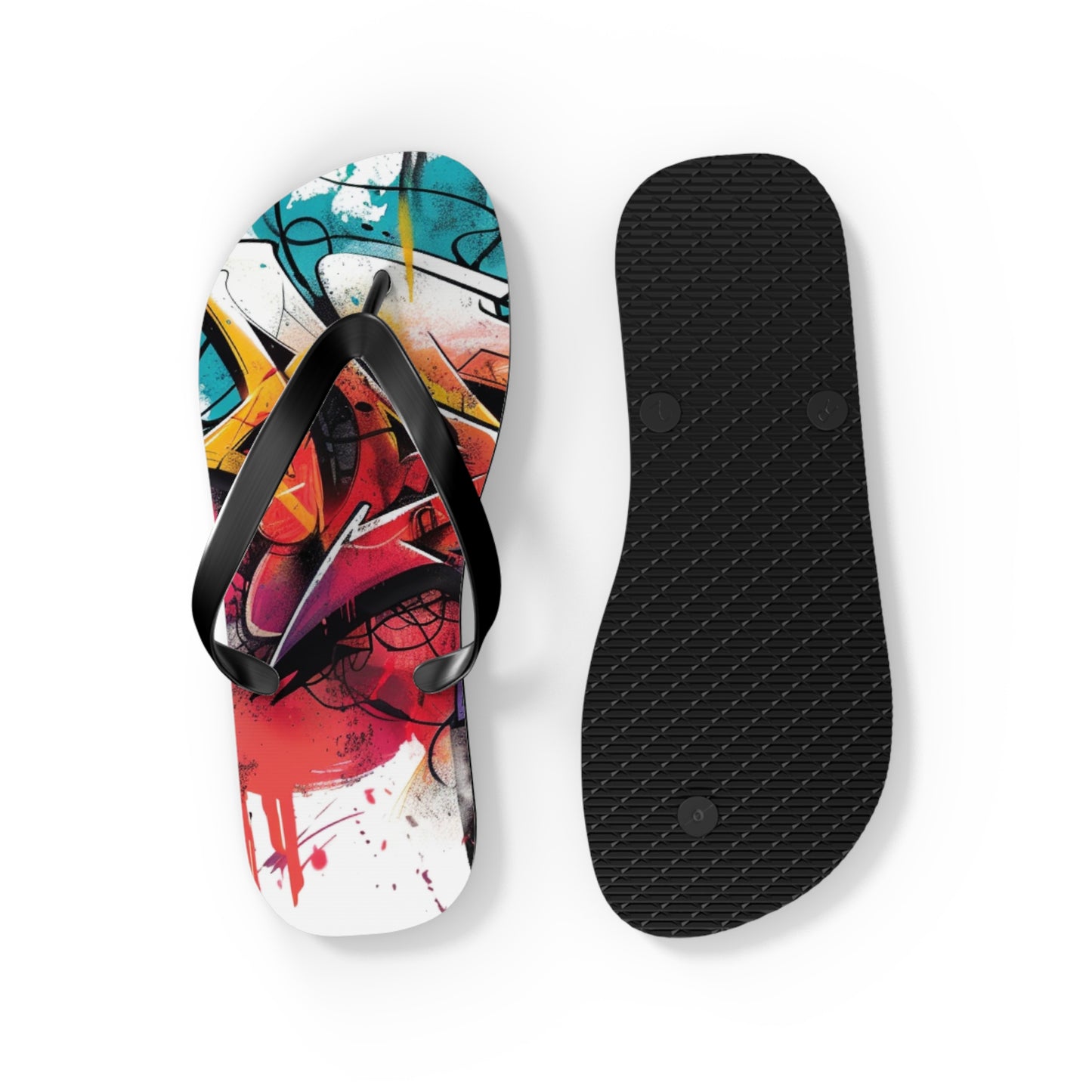 Graffiti Theme Flip-Flops