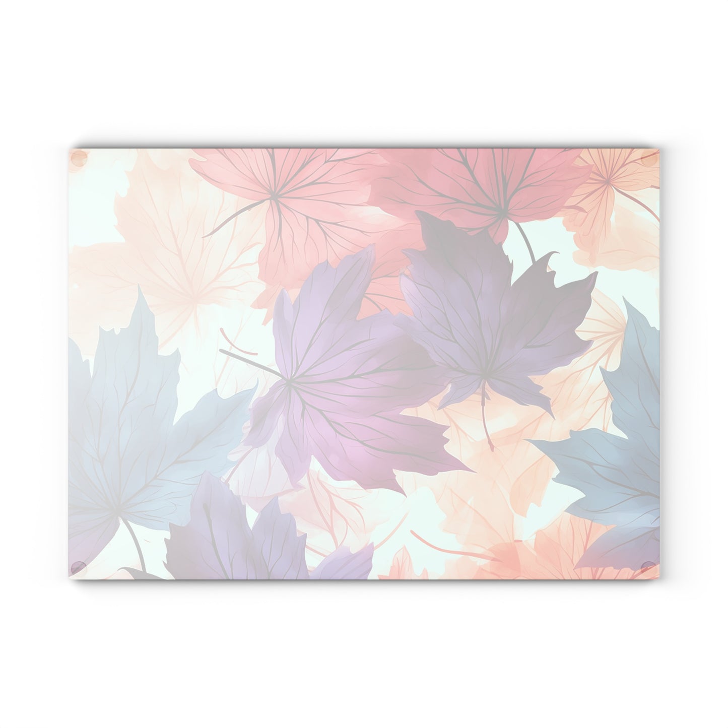 Autumn Floral Glass Cutting Board