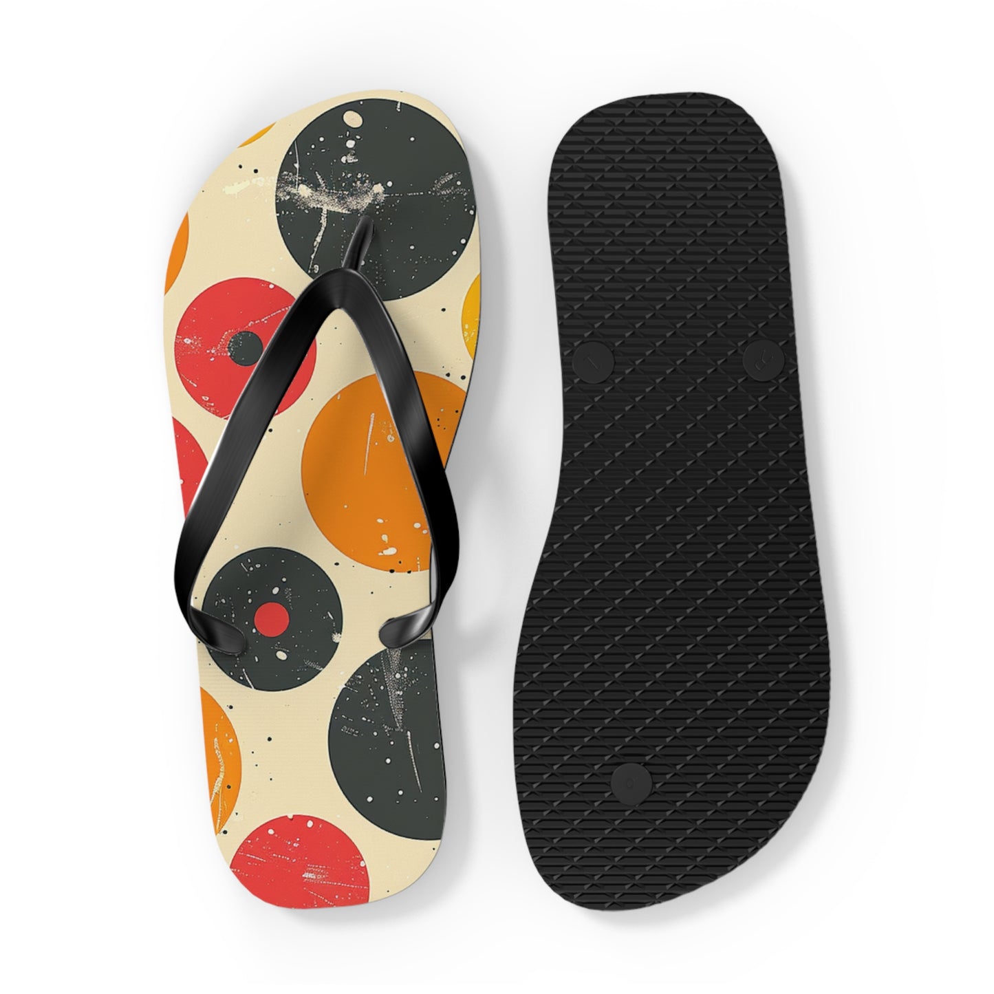 Colorful Polka Dot Patter Flip-Flops