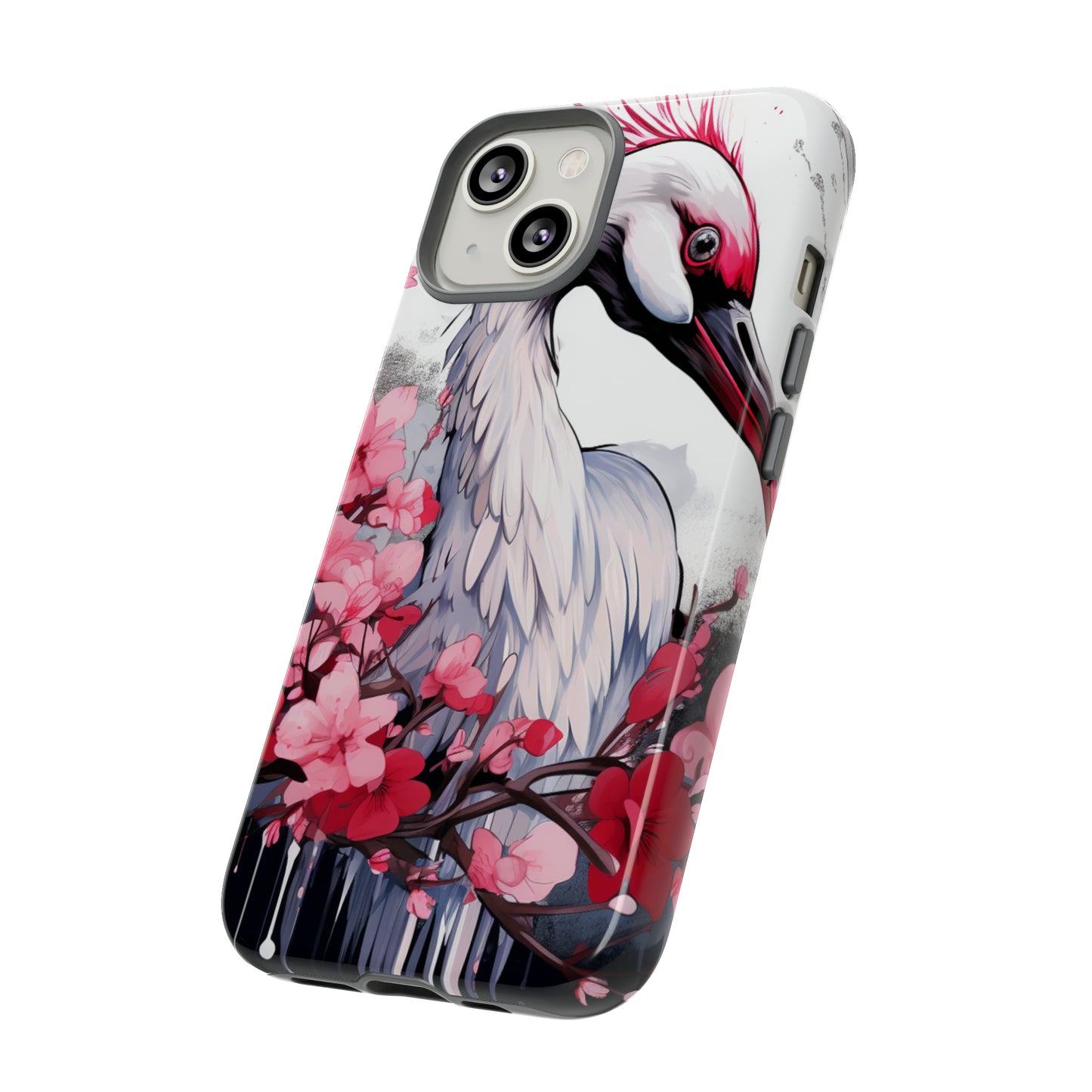 Cranes in Flight: Red-Crowned Crane Phone Case