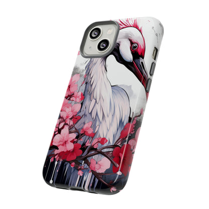 Cranes in Flight: Red-Crowned Crane Phone Case