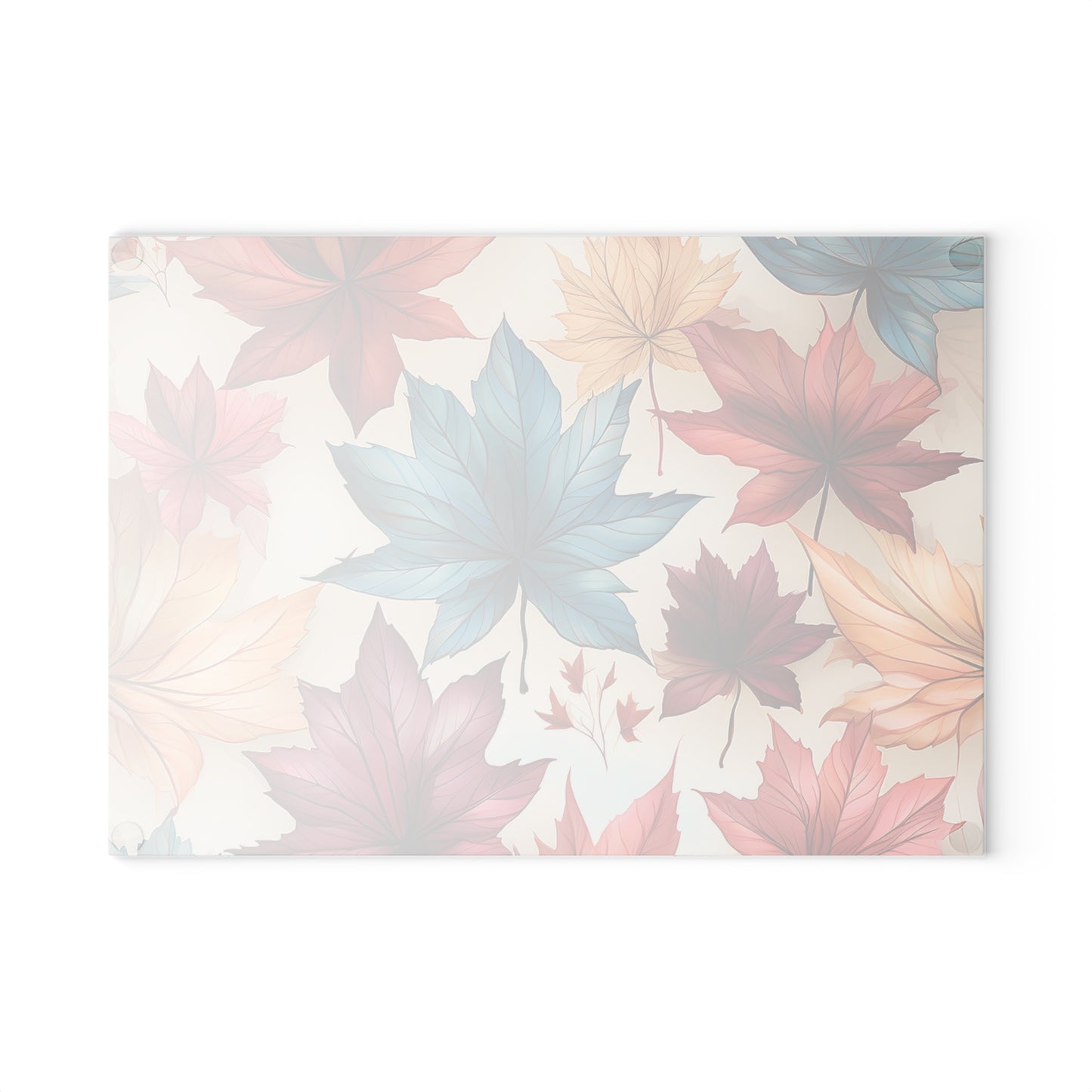 Autumn Floral Glass Cutting Board