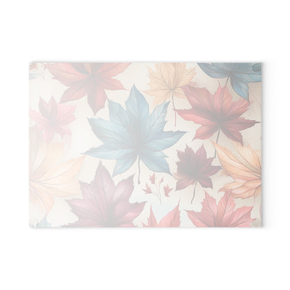 Autumn Floral Glass Cutting Board