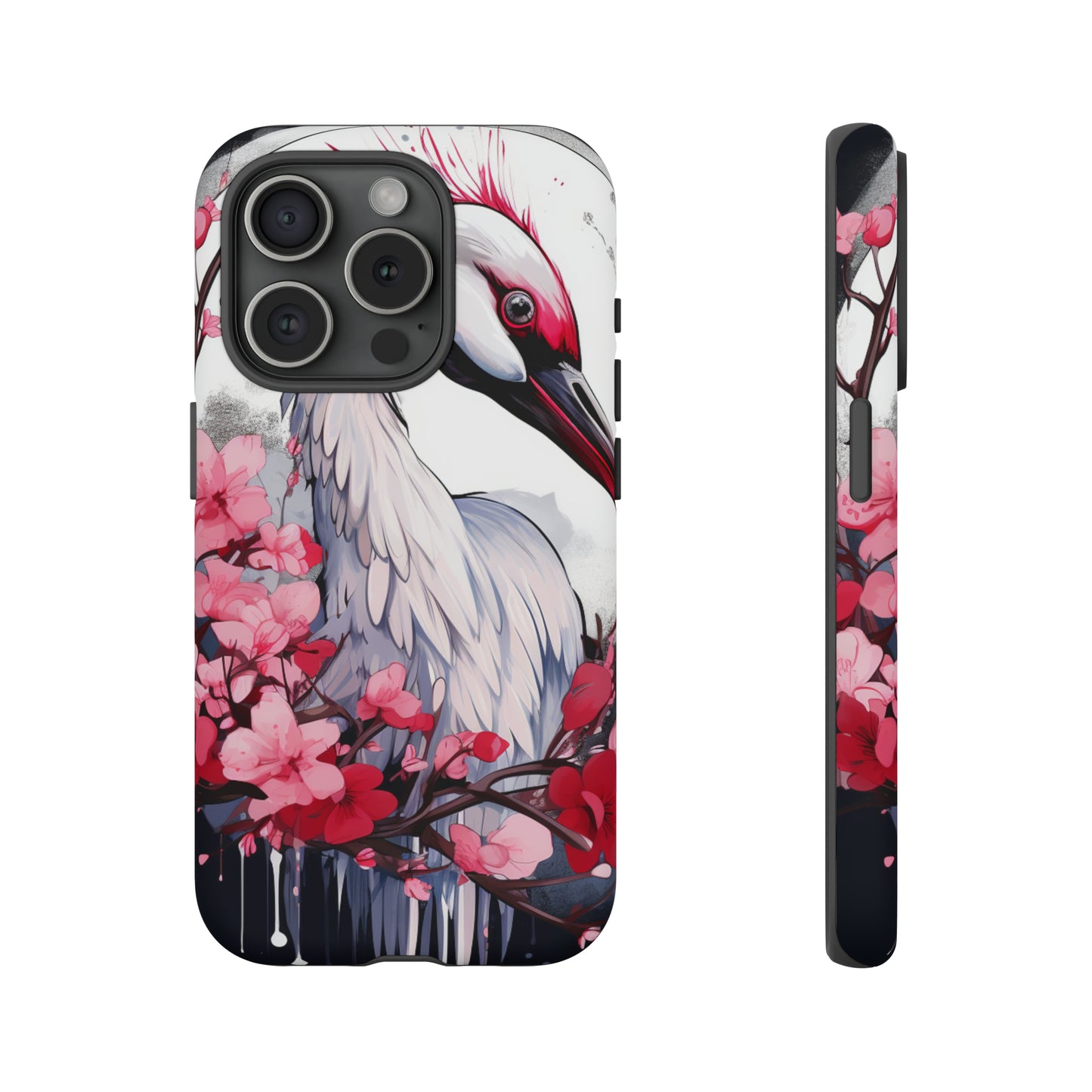 Cranes in Flight: Red-Crowned Crane Phone Case