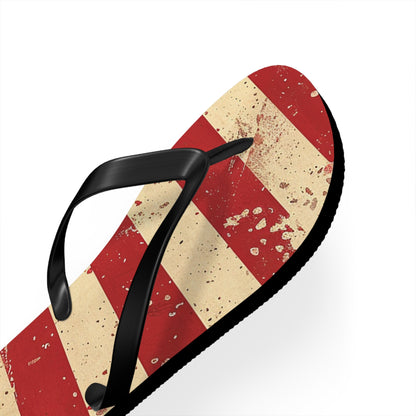 Distressed American Flag Flip-Flops