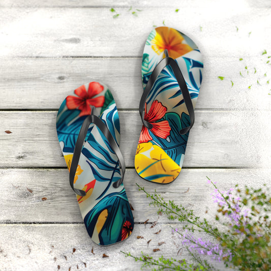 Abstract Tropics Pattern Flip-Flops