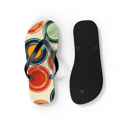 Abstract Decorative Circles Pattern  Flip-Flops