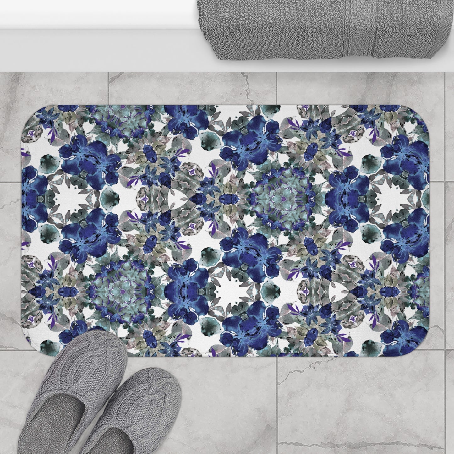 Abstract Print Bath Mat