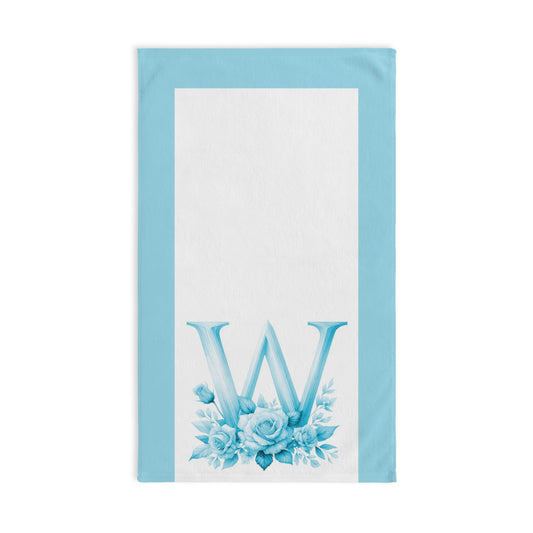 Alphabet Flowers Bathroom Hand Towel