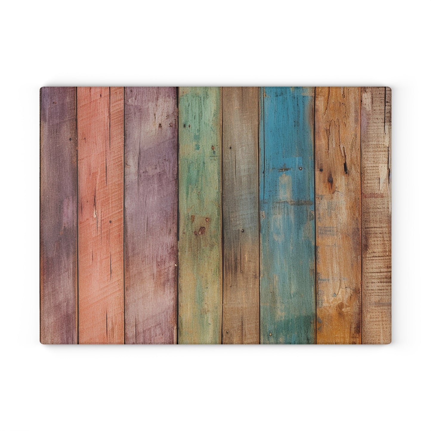 Wooden Print Glass Cutting Board