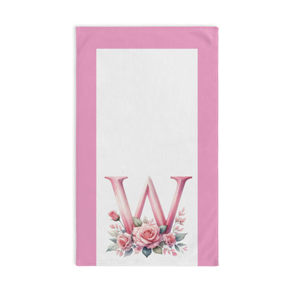 Alphabet Flowers Bathroom Hand Towel